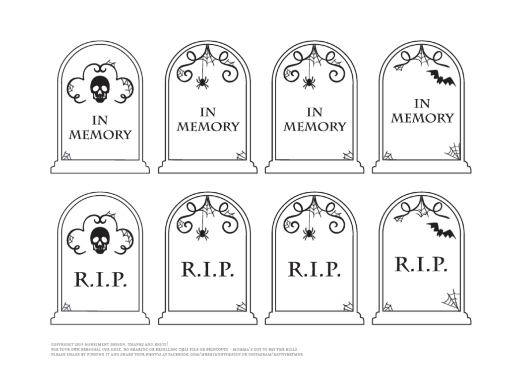 gravestone template printable