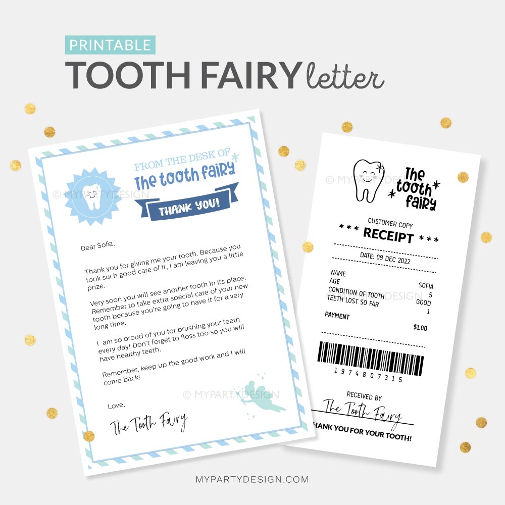 printable tooth fairy letter template