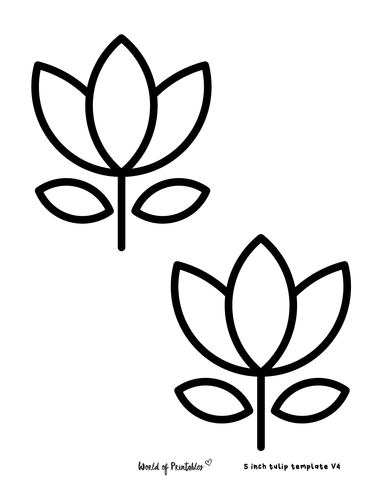 Tulip Template 40 Best Printables To Choose From World Of Printables