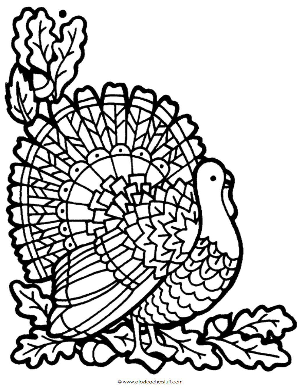 color pages of turkeys printable