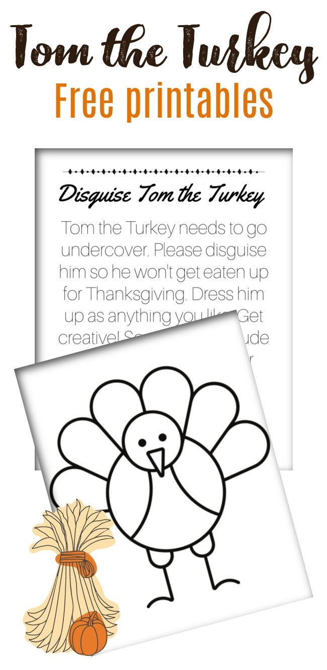 printable turkey disguise template