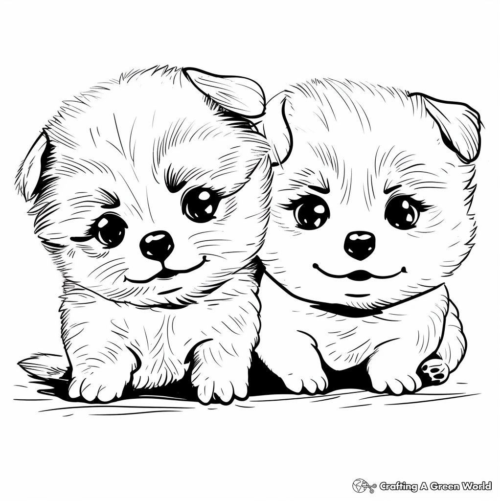 adorable puppy coloring pages