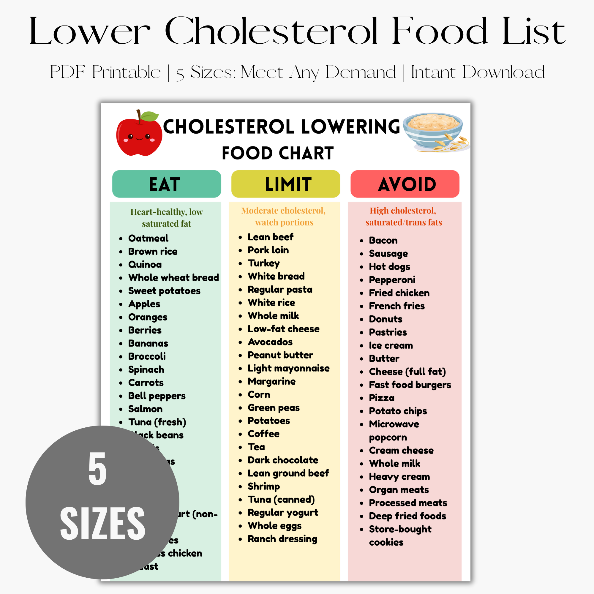 printable low cholesterol diet plan pdf