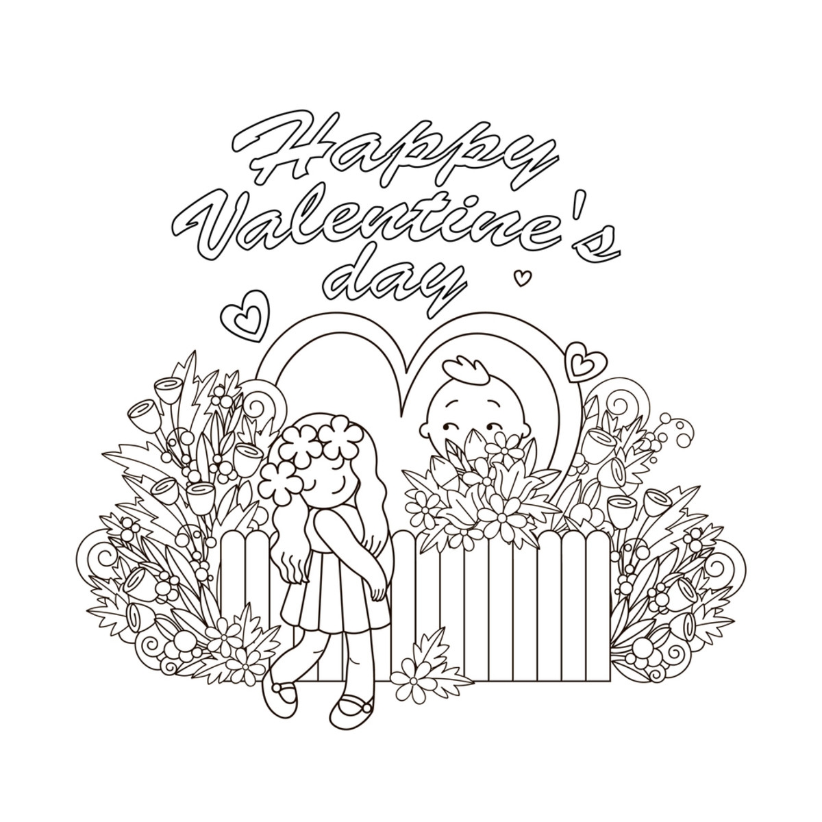 Valentine s Day Coloring Sheets Free Large Print Valentine Coloring Pages On Black Background Free Printable