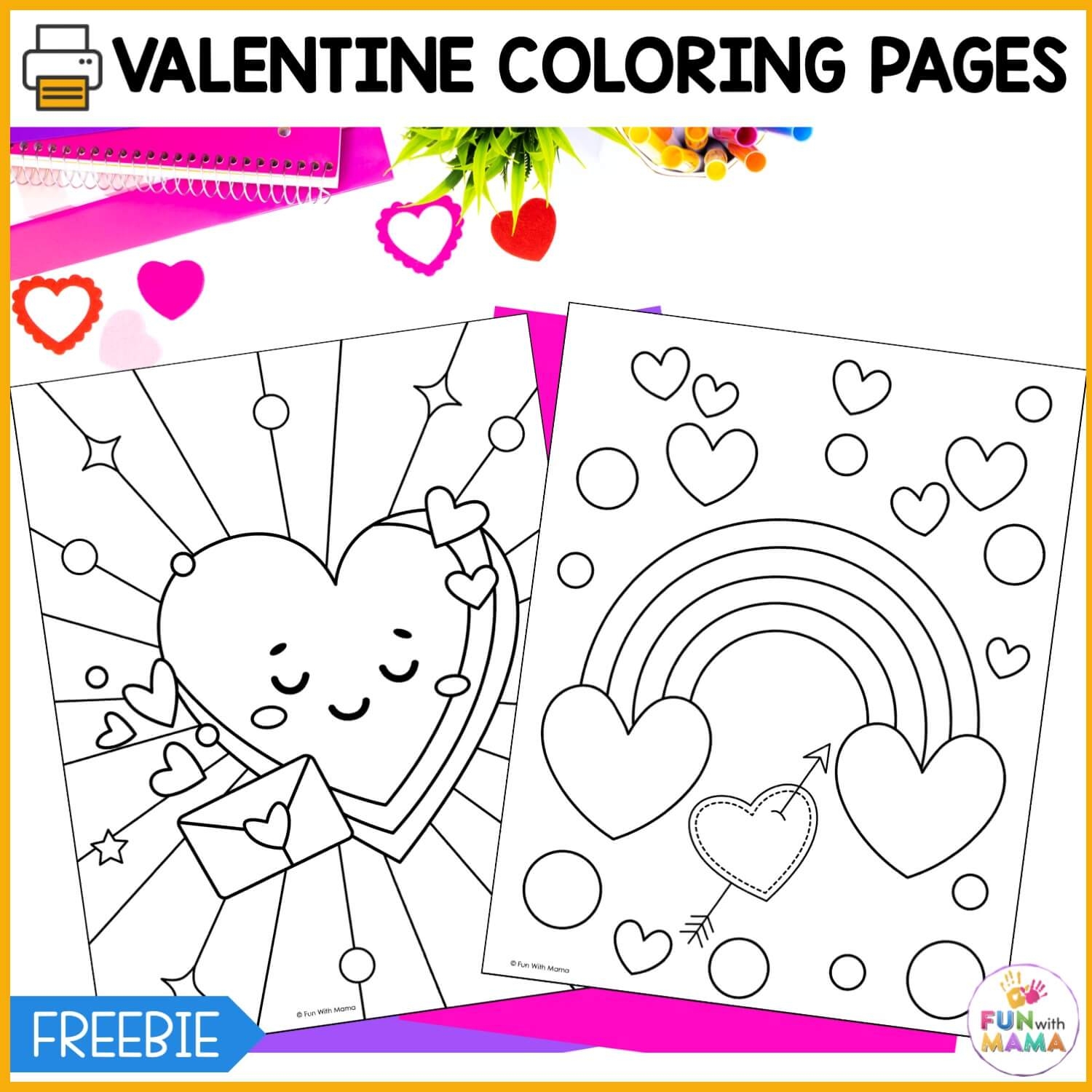 printable coloring valentine