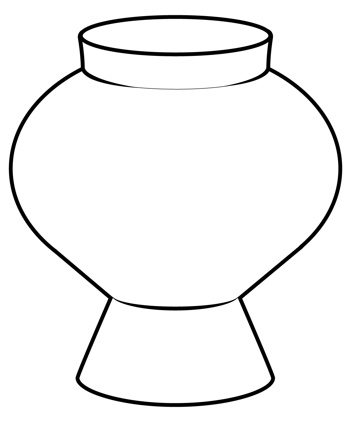 Vase Outline Coloring Page Free Printable