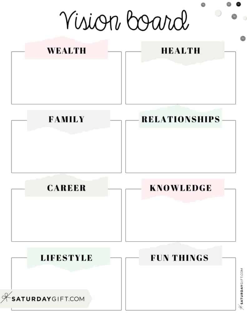 free vision board printables pdf
