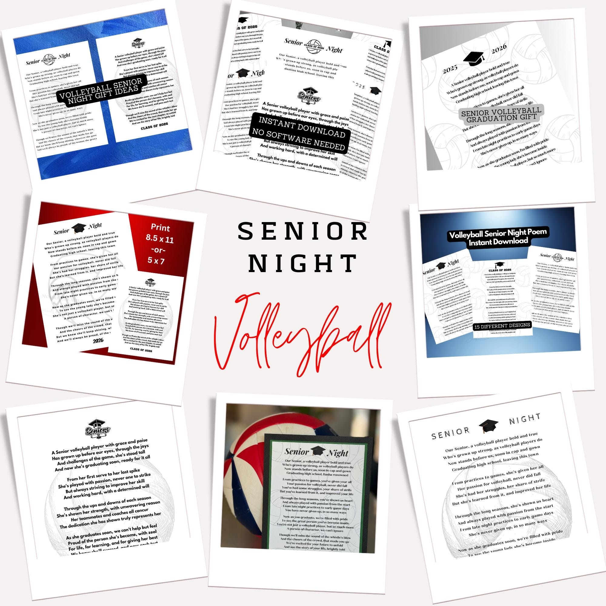 Volleyball Senior Poem Instant Download Senior Night Gift From Parents Senior Volleyball Player Team Graduation Gifts Class Of 2026 Gift PDF Etsy