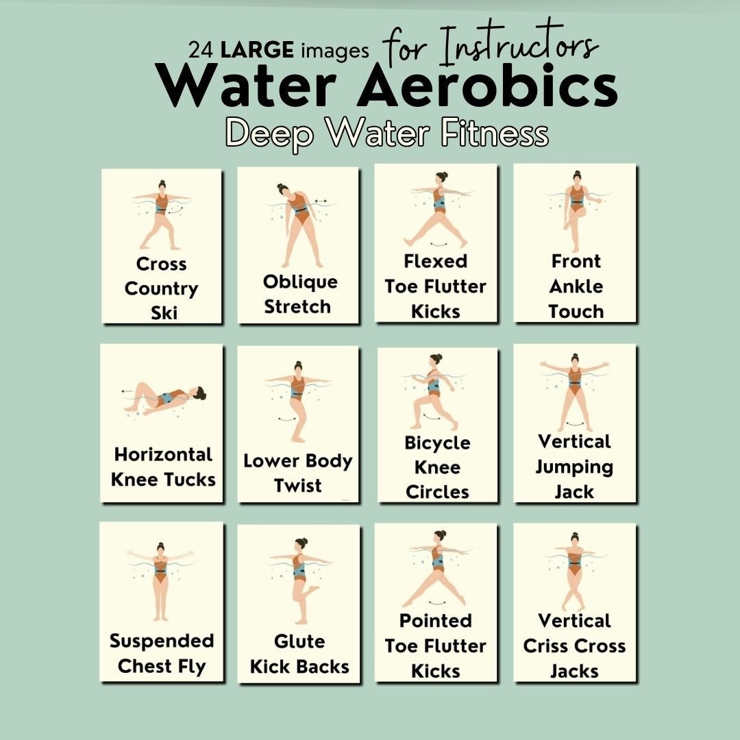 Water Aerobics Class Ideas Aqua Fitness Aqua Aerobics Exercise Routines Pdfs Group Exercise Instructor Digital Download Printable Etsy