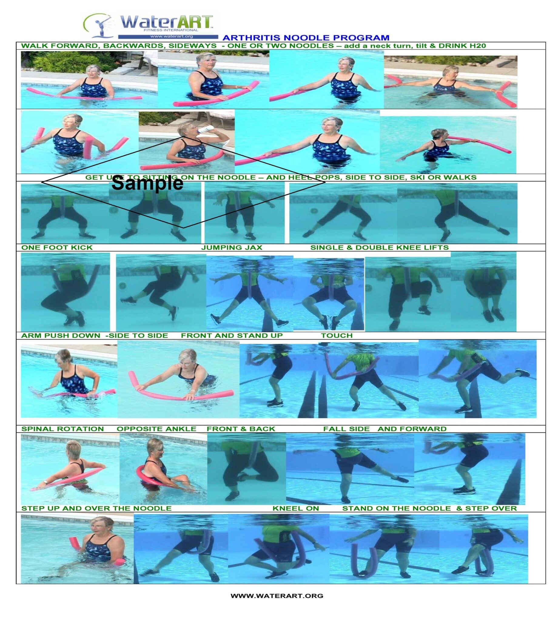 printable water aerobics exercises pdf