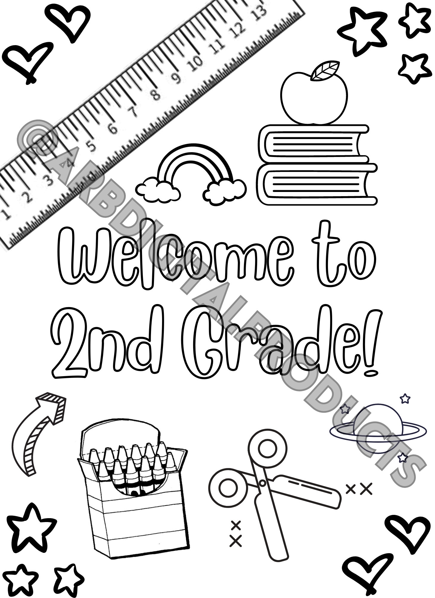 2nd grade coloring pages