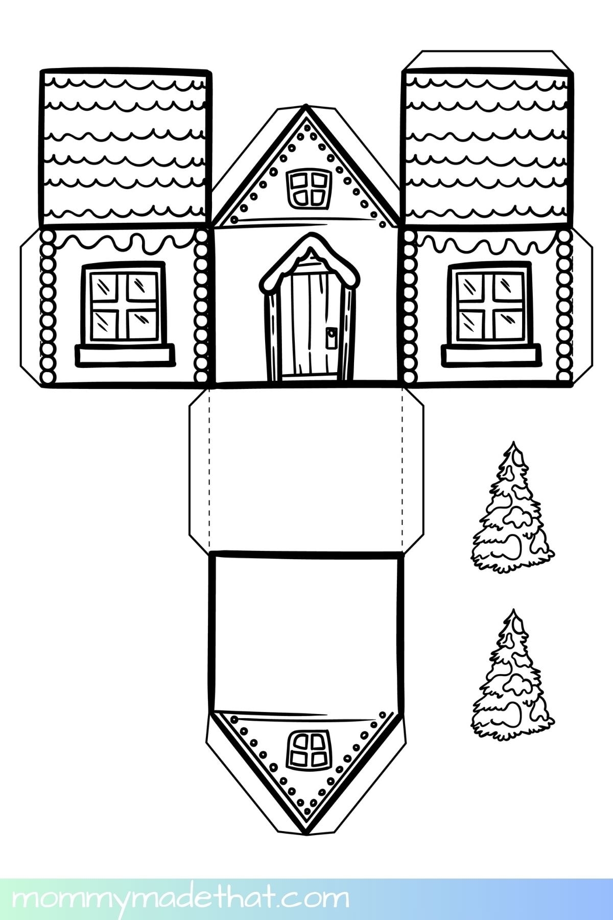 paper house printable template