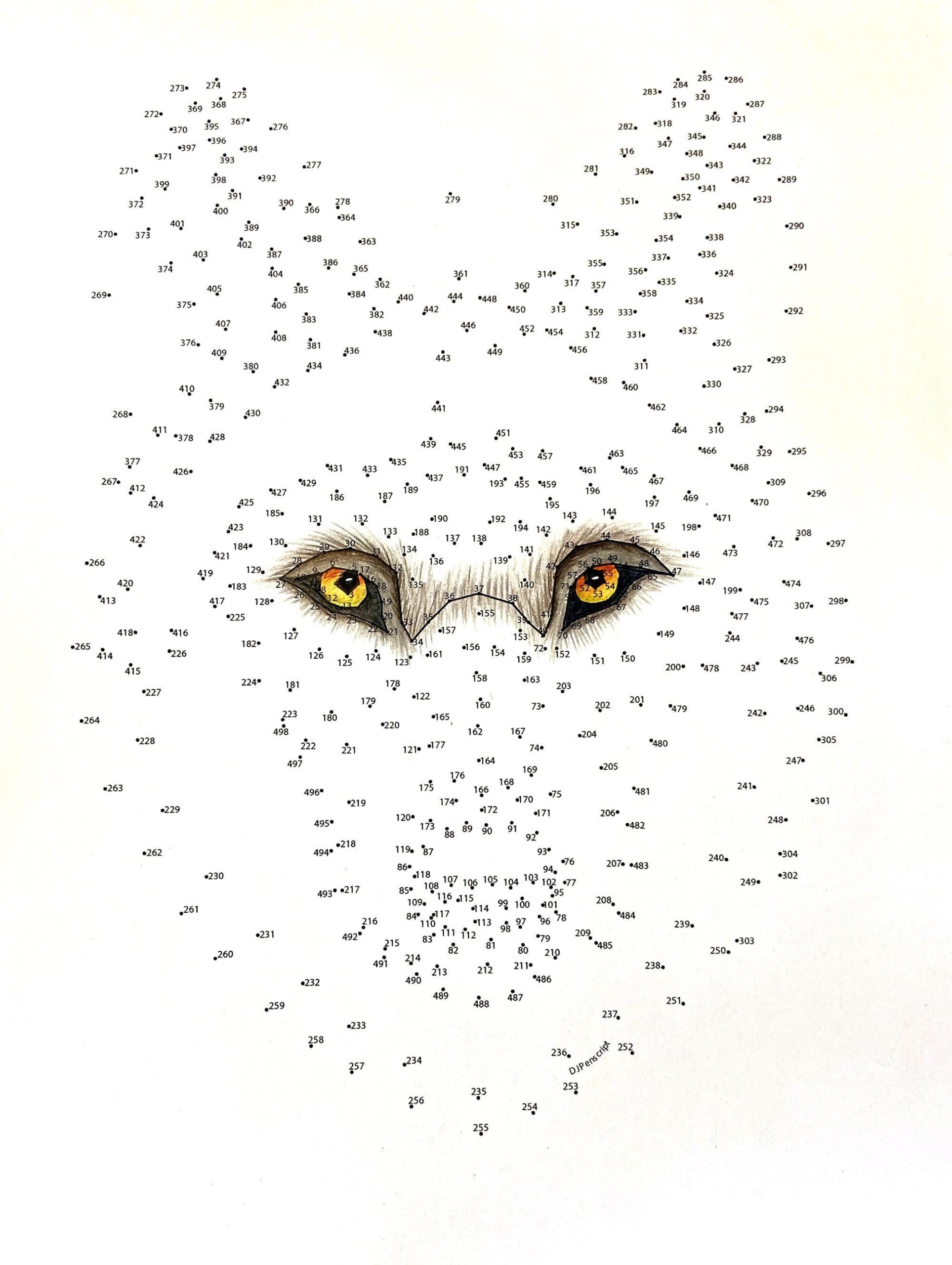 Wolf Extreme Dot To Dot PDF Activity And Coloring Page Etsy Norway