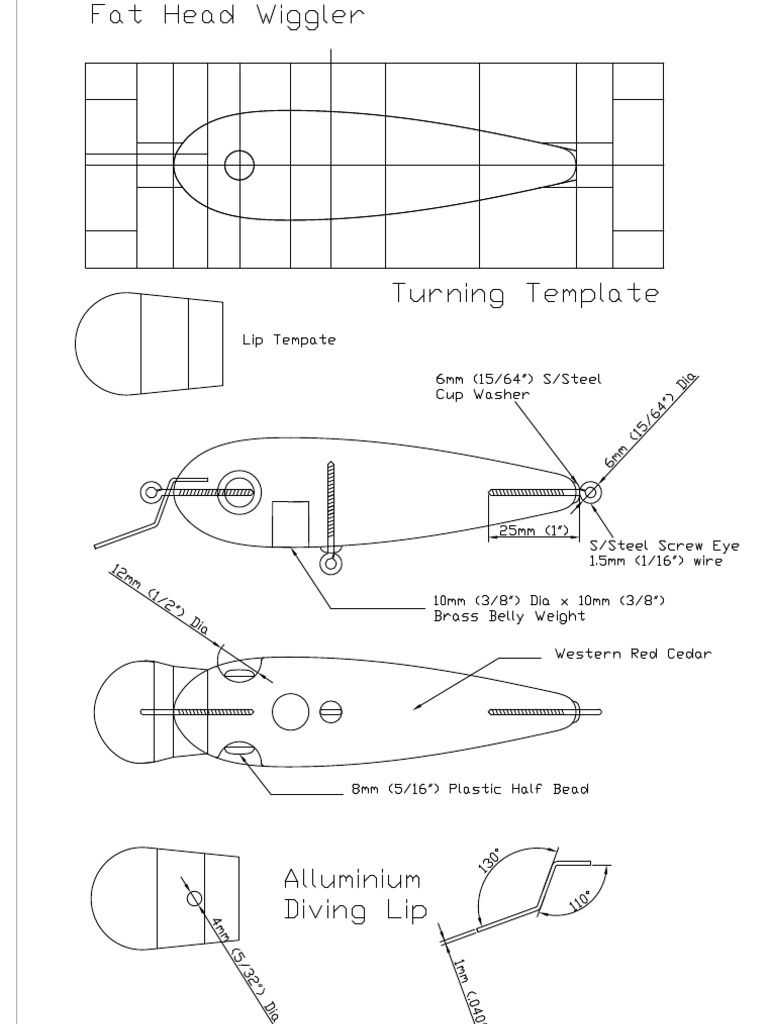 Wooden Fishing Lure Templates Printable