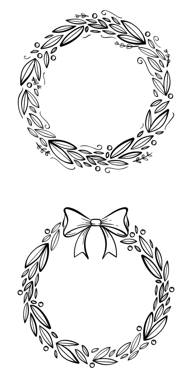 Wreath Template 10 Free PDF Printables Printablee