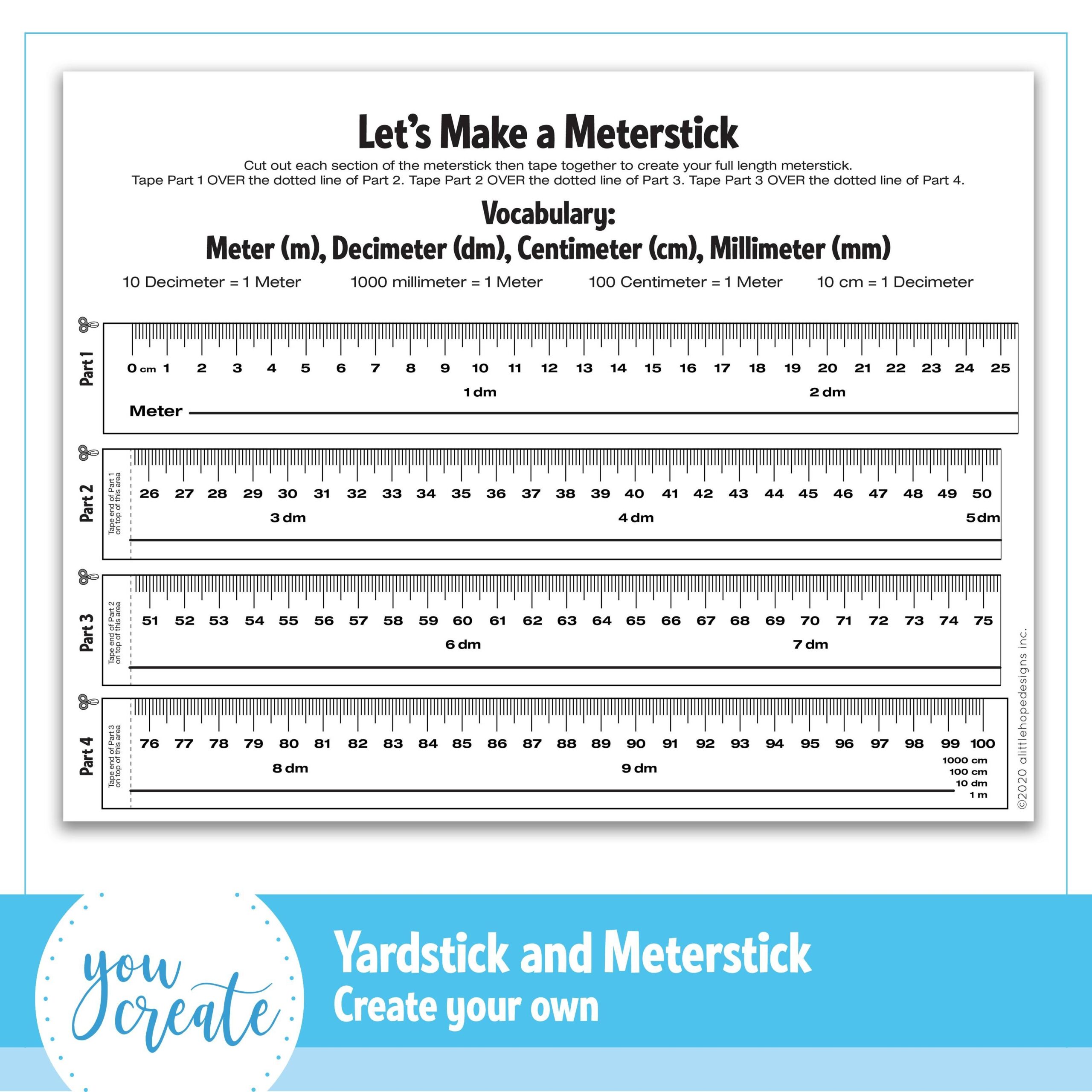 printable meter tape